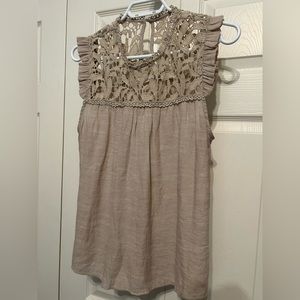 Beautiful Sleeveless ‘Mine’ Blouse with Detailing